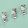 DIY Flatback Plating Apparel Sewing Pearl Buttons Flower Buckle Rhinestone Button