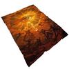 The Eye of The Demon Flannel Thin Blanket Soft Warm Blanket for Bedroom Living Room Bed Travel Camping Picnic Gift Customizable