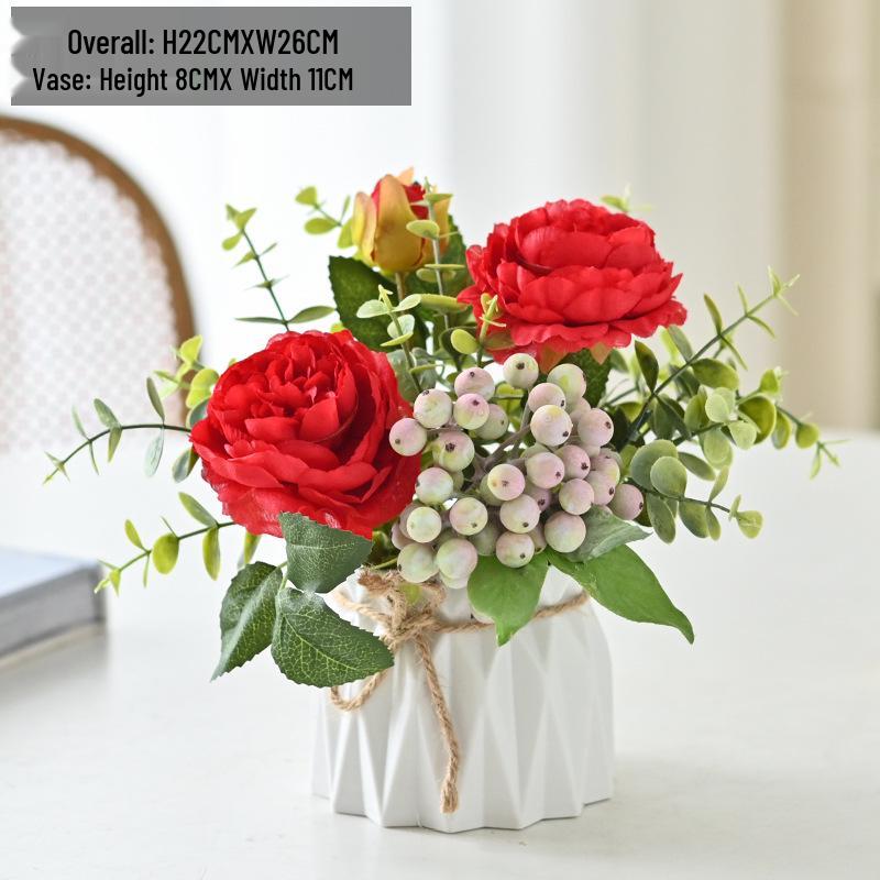 Artificial Flowers Desktop Ornament for Living Room and Dining Table Decoration