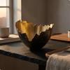 Decorative Fruit Tray Shallow Gilded Border Aluminum Mottled Table Embellishment