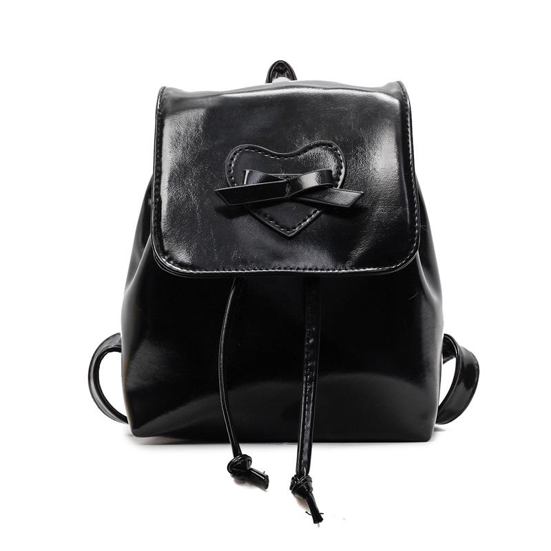 Bow double shoulder small bag women's bag new trendy fashion backpack cute portable shoulder bag schoolbag