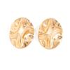 IngeSight.Z Classic Vintage Ellipse Texture Stud Earring for Women Personality Minimalism Piercing Metal Ear Accessory Jewelry
