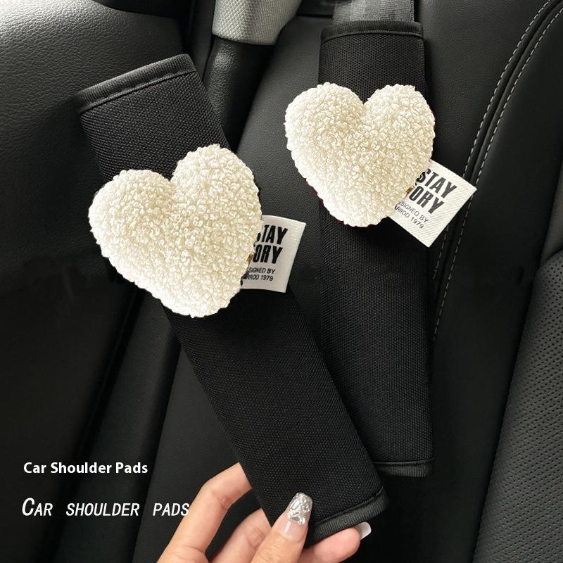 Love Heart Car Styling Seat Belt Cover Soft Chest Protection Car Seatbelt Shoulder Pad Neck Support Cushion Safety Belt Pad