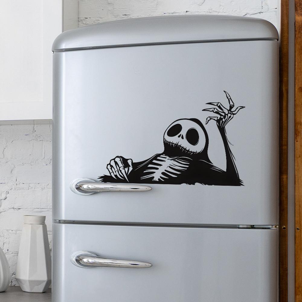 Lazy Skeleton Halloween Pattern Home Decoration Stickers For Walls Cars And