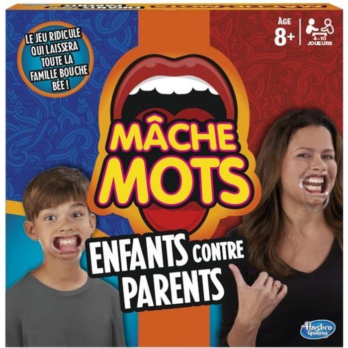 Mache-Mots Enfants Contre Parents, Jeu De Societe Ambiance Pour La Famille, Version Francaise, Hasbro Gaming