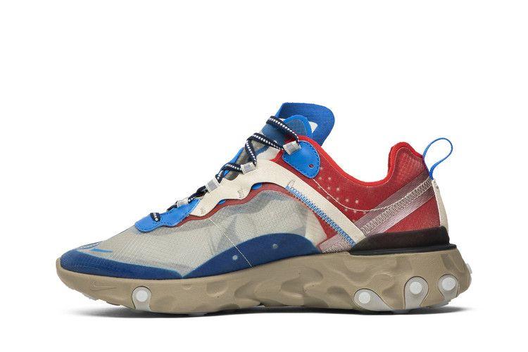 Men's Sneakers Nike React Element 87 Undercover Light Beige Chalk Light Biege Chalk/Signal Blue