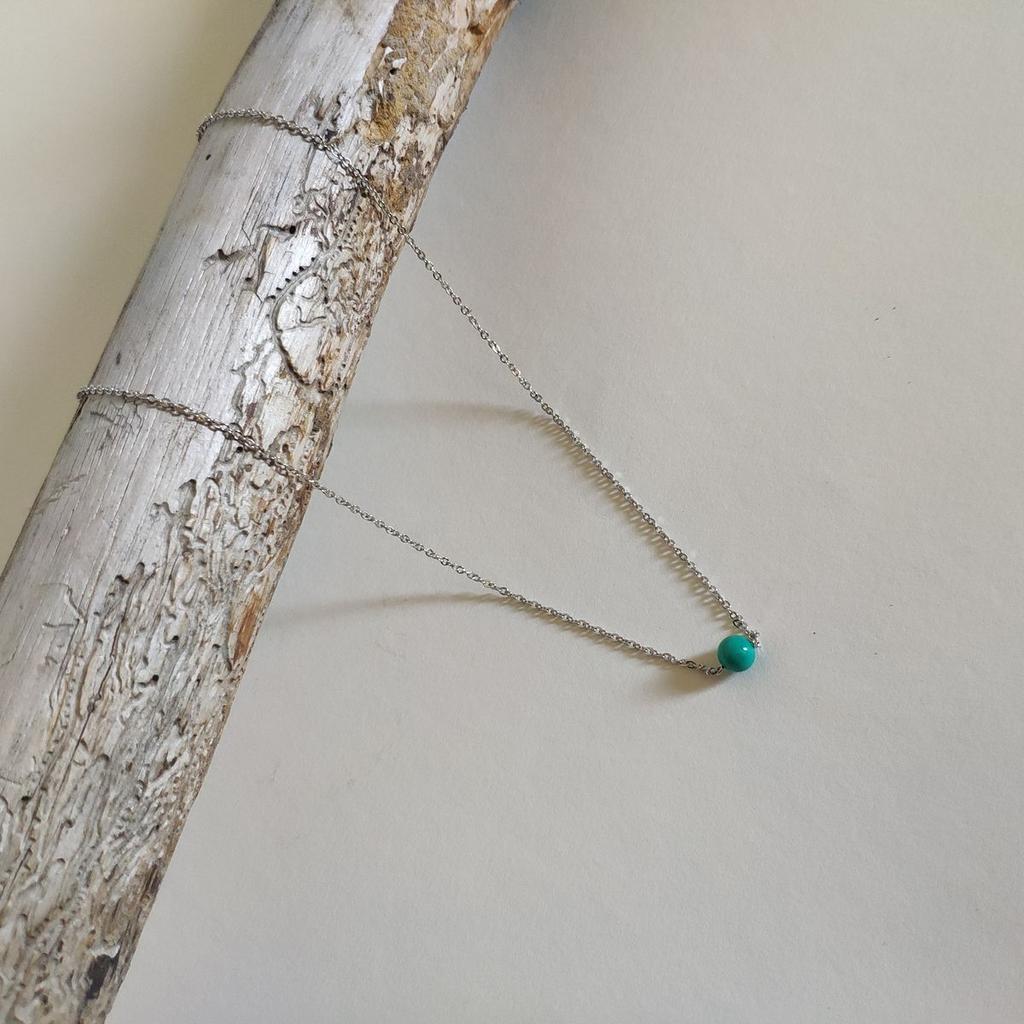 Colier din argint cu turcoaz, greutate produs 2,39 g (2146872)