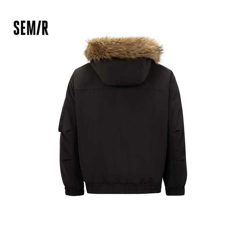 Semir Unisex Water-Repellent Detachable Fur Hooded Down Jacket