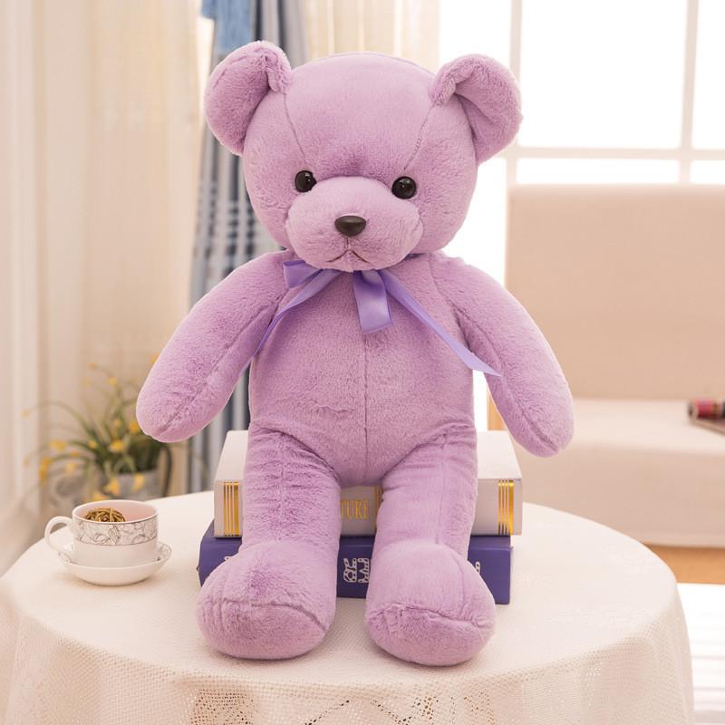 35cm Bear Teddy With Colored Bow Tie Plush Toy Stuffed Animal Doll Gifts Kids