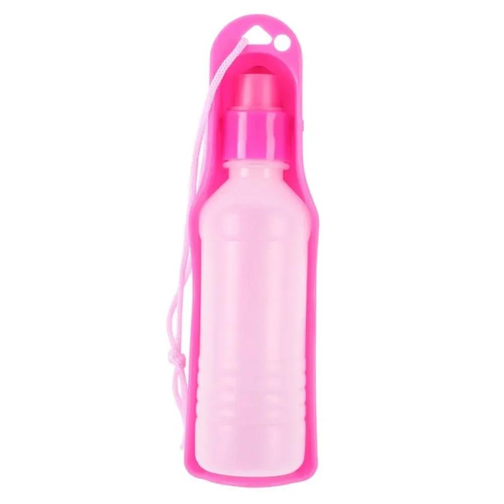 Plastic Portable Foldable Pets Outdoor Travel Drinking Water Feeder Bowl 250ml/500ml Pet Dog Water Bottle
