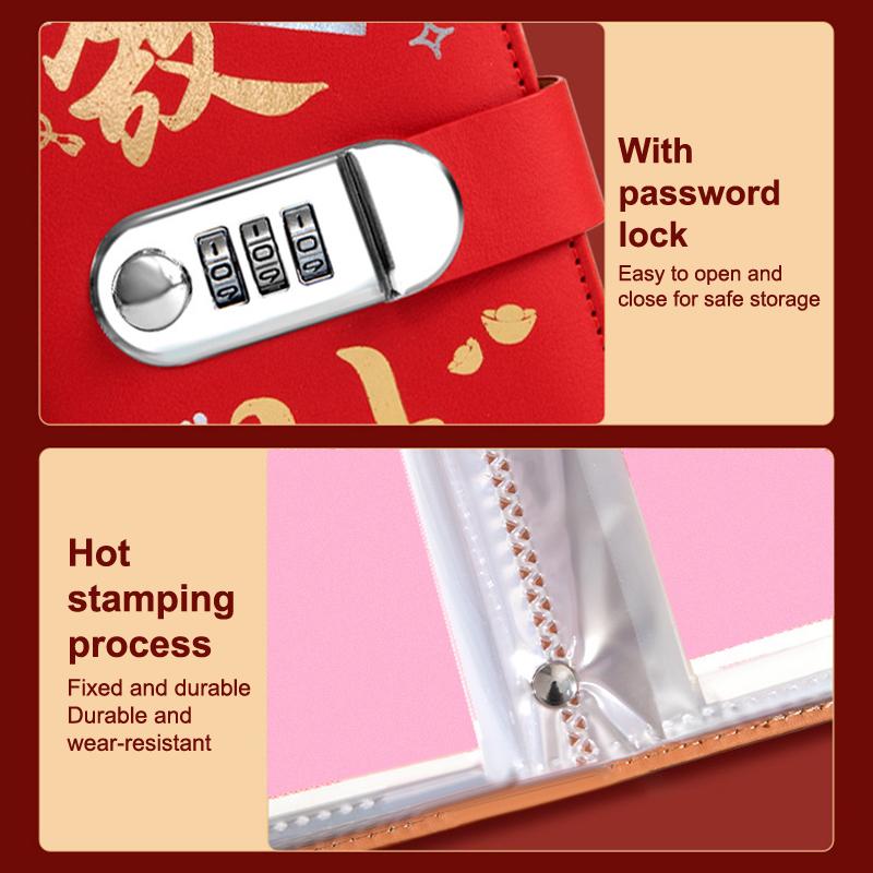 Par Sparer 100 Konvolutter Pengeutfordring Notatbok Med Passordlås Spareperm Gjenbrukbar Notatbok Bærbar Budsjettperm