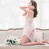 European Style Temptation Lingerie Set: Women's Plus Size Transparent Lace Mesh Camisole Sleepwear