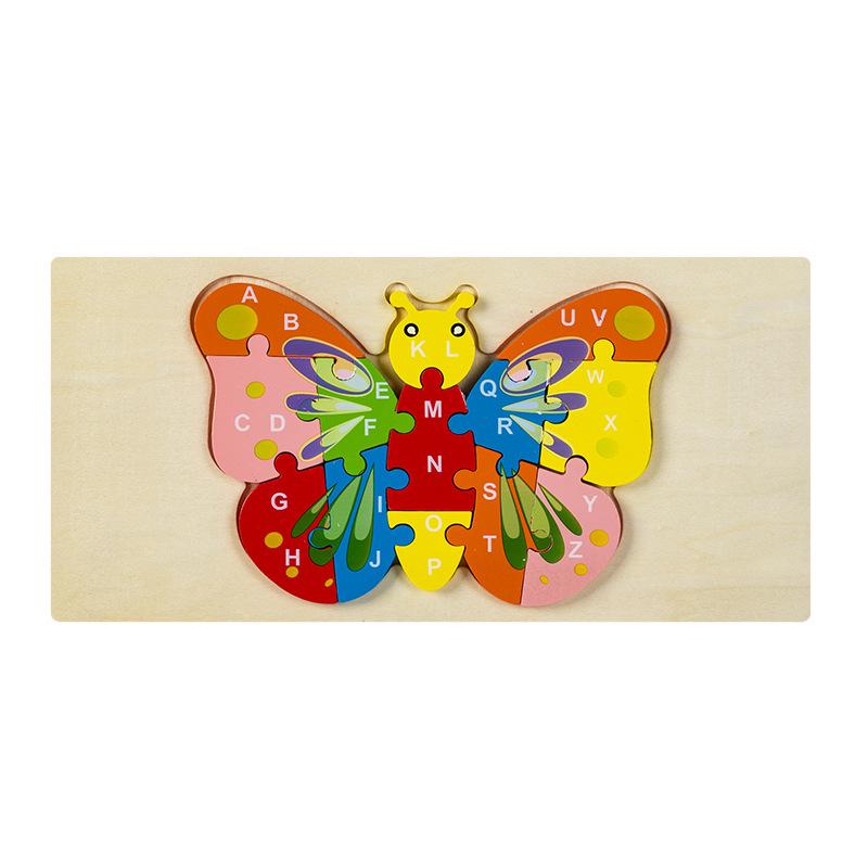 Kinder Pädagogisches Holztier Digitales 3D-Puzzle Lernspielzeug für die frühe Bildung