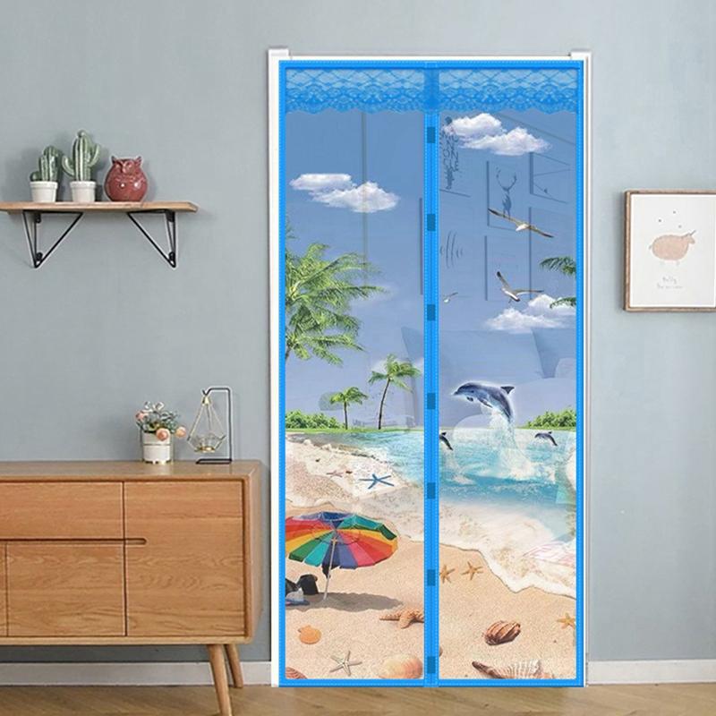 Summer Magnetic Mesh Net Anti Mosquito Insect Fly Bug Curtain Automatic Closing Door Screen Kitchen Curtain Drop Shipping