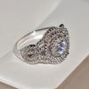 Fashionable Micro Inlaid Diamond Covered Womens Ring Platinum Jewelry