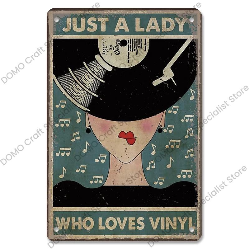 Retro Music Metal Tin Signs - Ideal for Music Party! Features CD, Radio, Guitar. Decor for Bar, Club, Living Room.