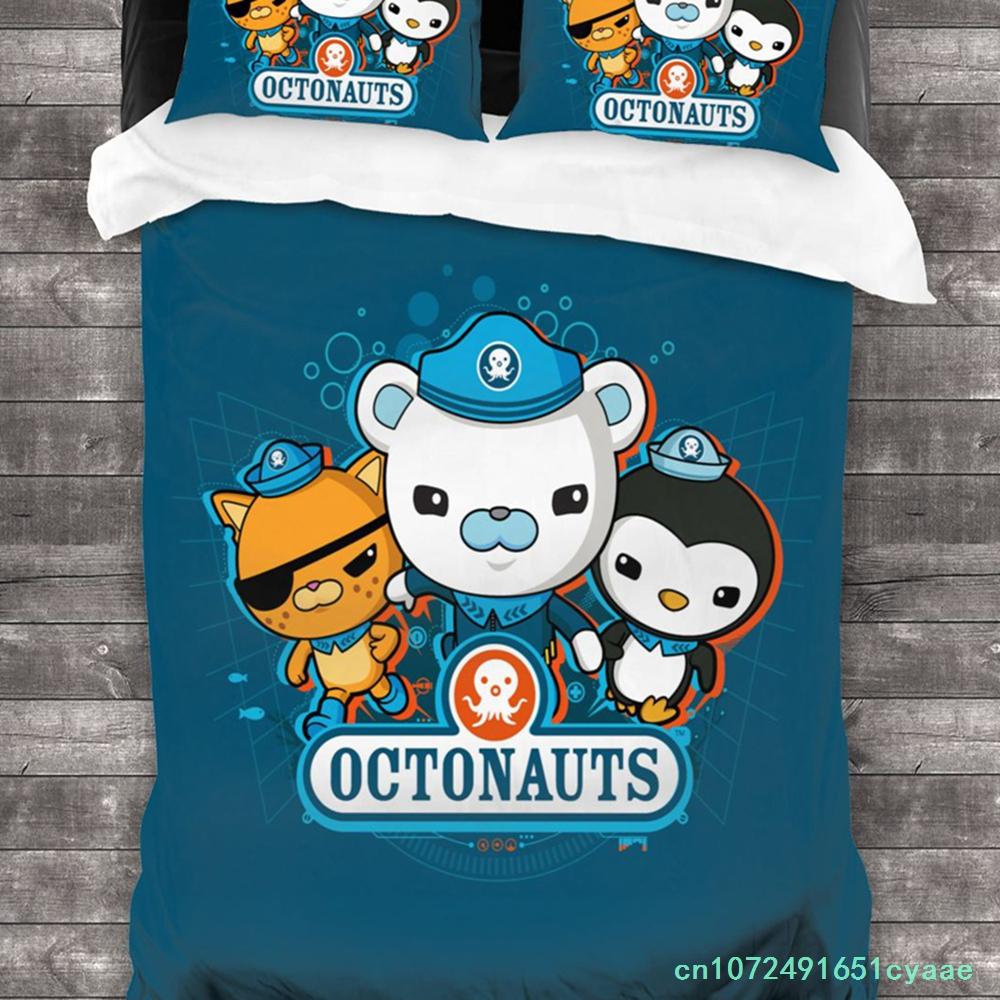 Octonauts Bettwäsche-Set Einzelbett Twin Full Queen King Size Bettwäsche-Set Aldult Kinderzimmer Bettbezug-Sets 3D-Druck Herren/Damen 030