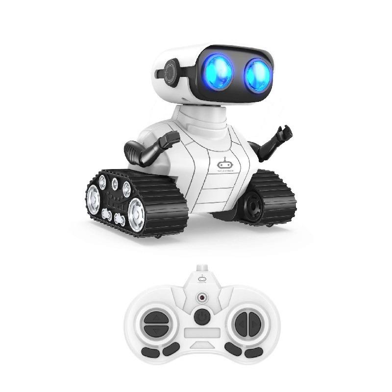 Rechargeable 2.4G RC Dancing Robot Toy LED Flashing Eyes Sound Light Effect Remote Control Robot for Kids Boys Girls