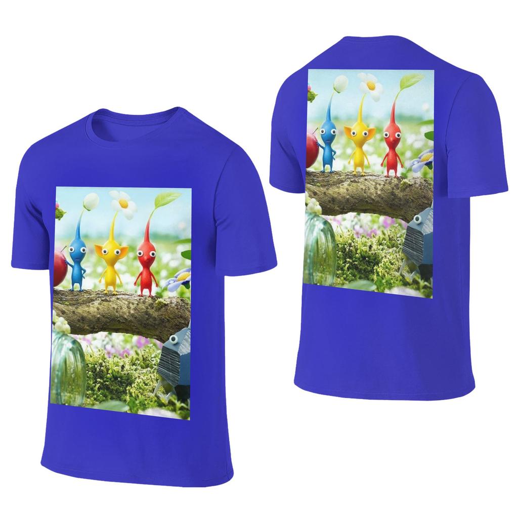 100 Cotton Pikmin TShirt Unisexs Double Sided T Shirt Unisex ONeck Summer Shirts Tops S6XL