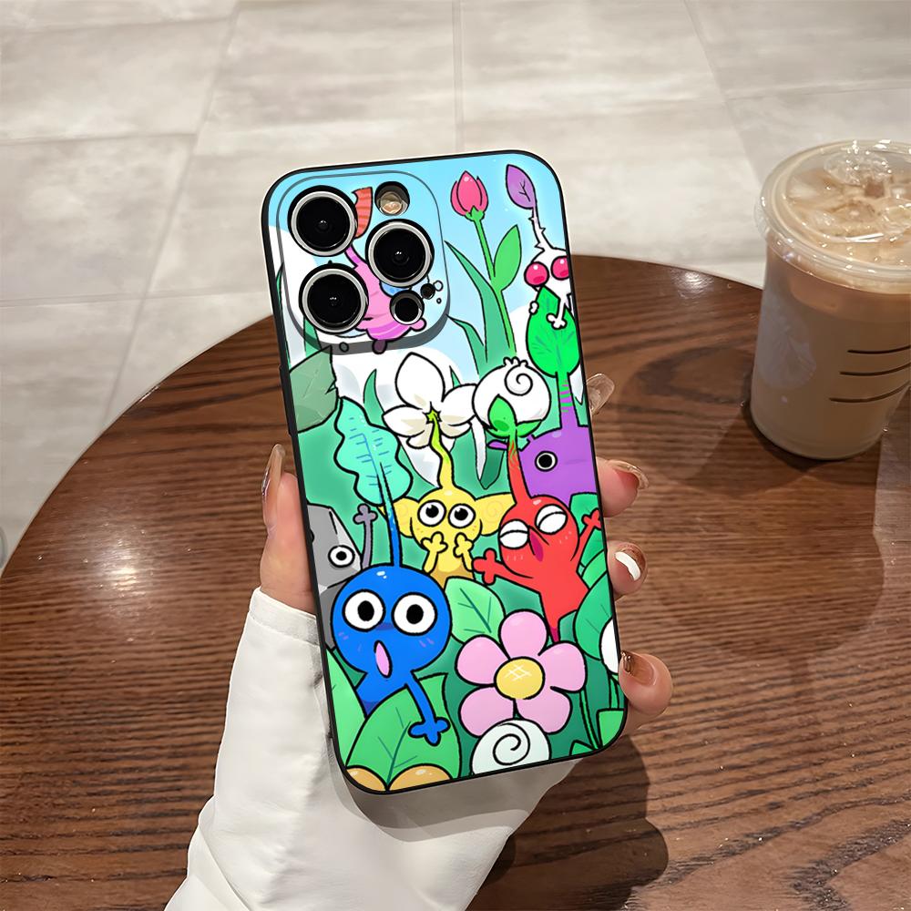 Cartoon PIKMIN 4 Phone Case For 15 Pro Max Iphone 14 16 Pro Max 12 15 Plus 13 Pro 11 Xr X Xs Silicone Back Cover