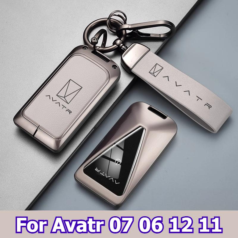 For Avatr 07 06 12 11 Car Key Case Zinc Alloy Keychain Key Fob Cover Buckle Protective Case Accessoroes