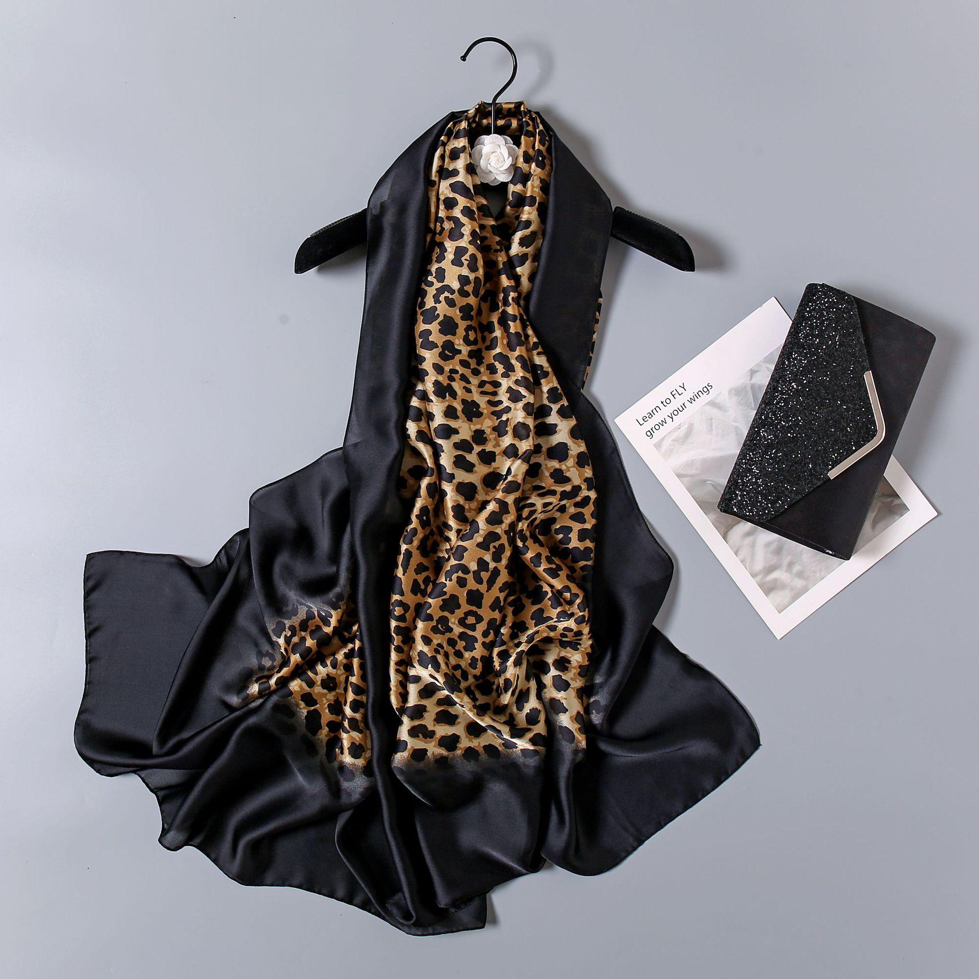 

Luxury Brand Women Leopard Print Scarves Shawl Lady Wrap Soft Female Europe Designer Beach Bandanna foulard muffler pareo 180x90CM