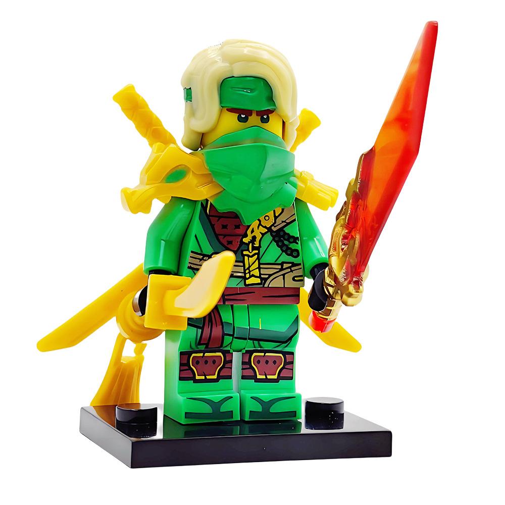 Новая фигурка-конструктор ниндзя 19 сезона, костюм с наплечниками-драконами, главный герой, фигурка девяти, собираемая, игрушка для мальчика