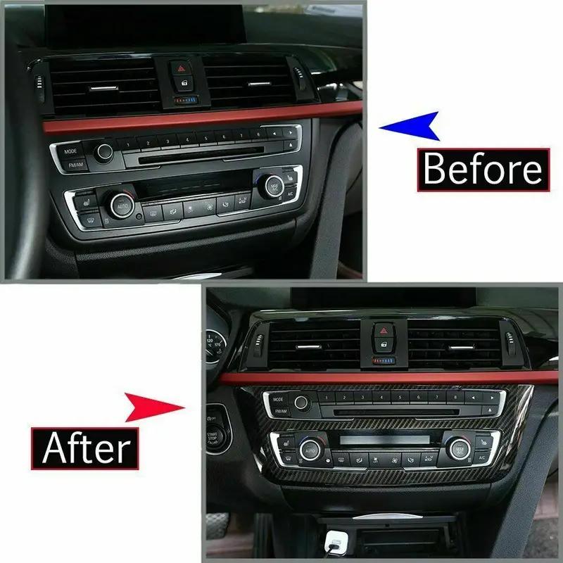 Carbon Fiber CD Air Conditioning Button Frame Suitable For BMW 3 Series F30 F31 F32 F33 F34 F36 F80 F82 M3 M4 2012-2018