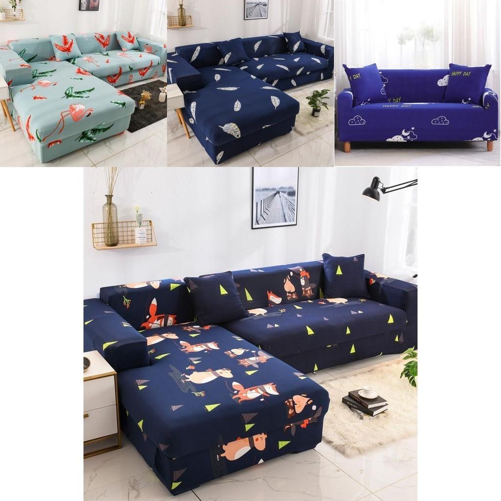 Floral And Geometric Printed Sofa Cover Elastic Slipcover For Living Room With Excellent Fit And Easy Cleaning