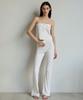 Debiweeo Layered Wrap Bootcut Pants (Set) Devi-B0084-White
