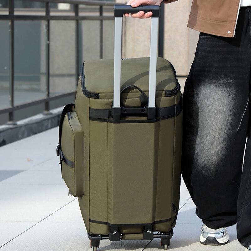 Large-capacity Detachable Trolley Case, Packing Equipment, Folding Luggage Bag, Travel Bag, Lightweight Wheel Bag, Cross-border Large Backpack