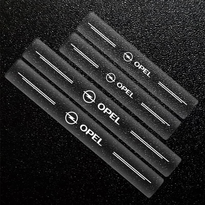 4pcs Car Scratchproof Car Threshold Transparent Sticker for Opel OPC Astra Insignia Mokka Zafira Corsa Vectra C D Antara Car