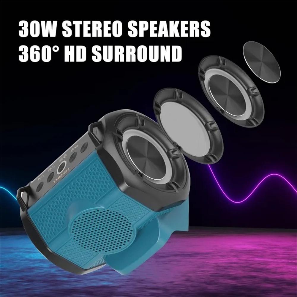 Portable Wireless Bluetooth Speaker Fit for Makita 18V Battery Cordless Small Loudspeaker