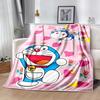 Doraemon Hart Avontuur Flanellen Deken - Zacht en Geschikt voor Banken, Bedden, Kantoren, Reizen, Alle Seizoenen, Geweldig Cadeau voor Feestdagen en Verjaardagen.