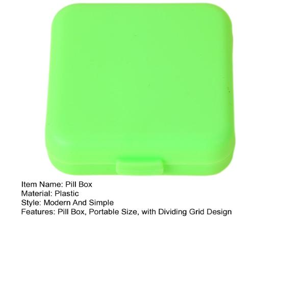 Pill Organizer with Buckle Sealing Design 4 Compartments Dose Management Container Moisture Proof Pill Storage Portable Pill Box for Travel Daily