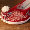 Vyšívané boty Nové boty Hanfu s třásněmi Starověký čínský styl 6 cm vnitřní látkové boty zvyšující výšku