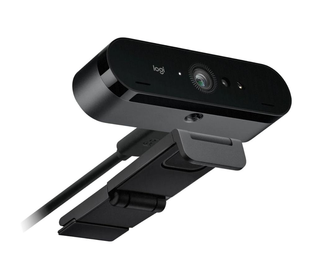 Logitech BRIO 4K Ultra HD Webcam with Windows Hello, RightLight3, and Low-Light Support for Windows and Mac, C1000eR [Imported Packaging]