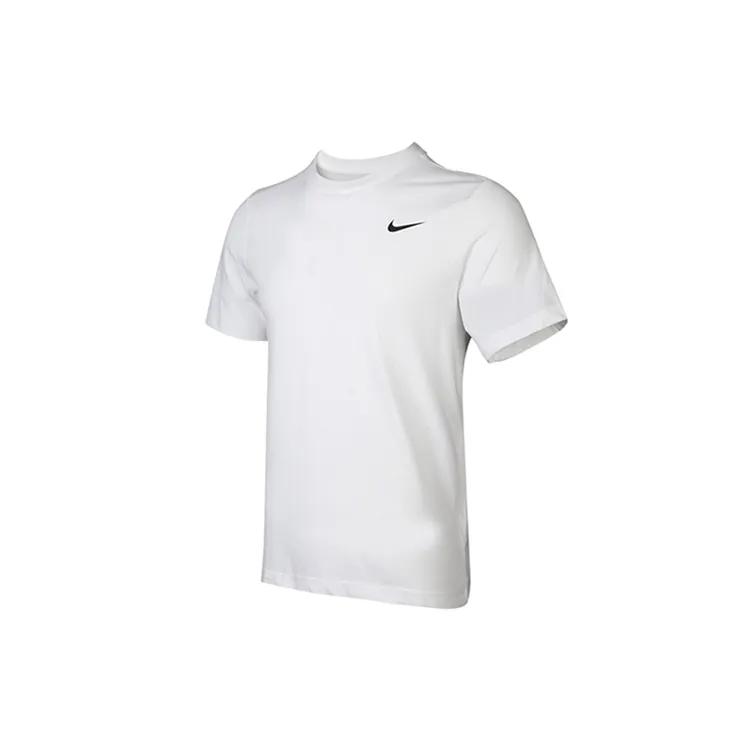 Nike T Shirts Men's White Crew Neck Moderate (Unisex) T-Shirts AR6030 100