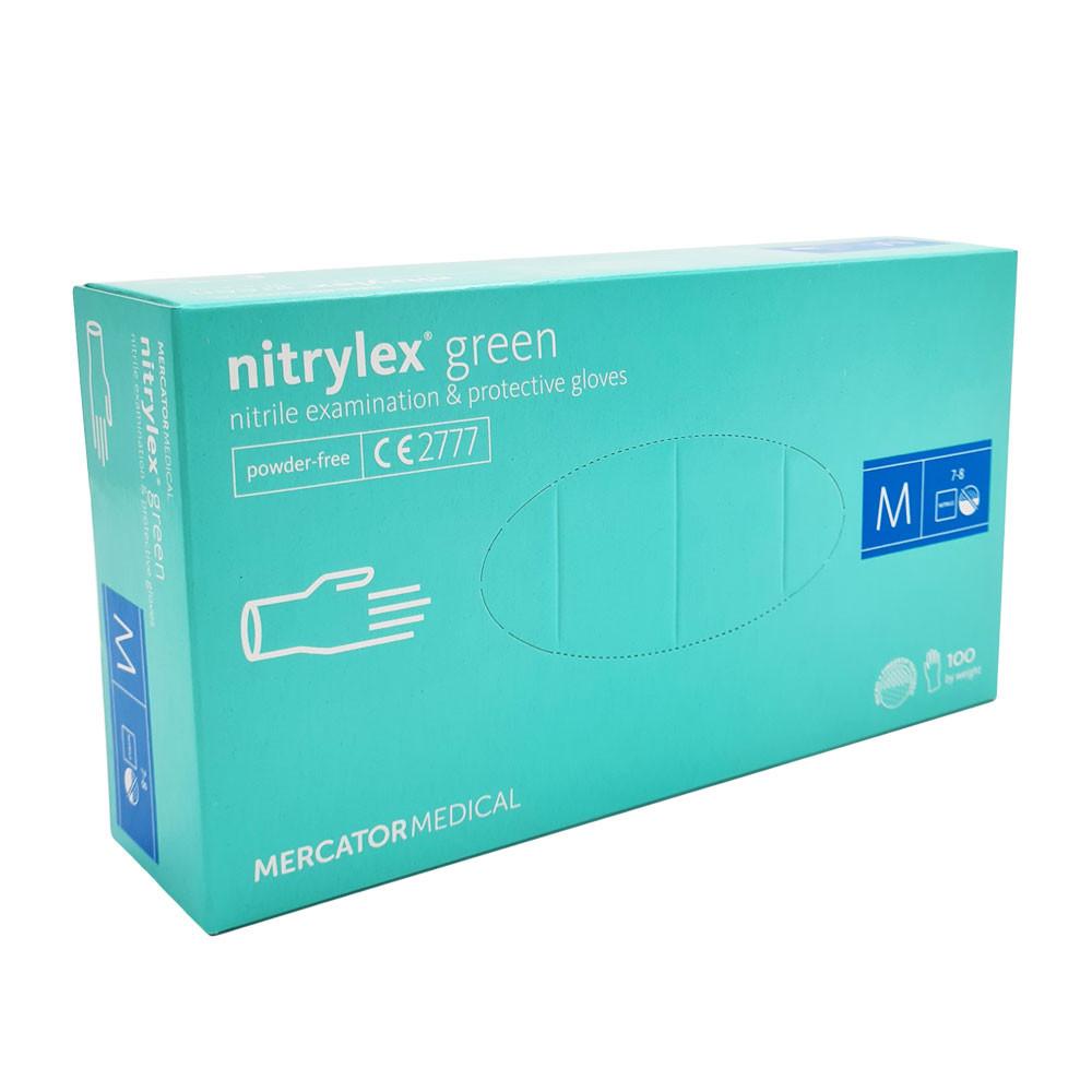 Nitrile Gloves Green Mercator Nitrylex Green 100 Pieces