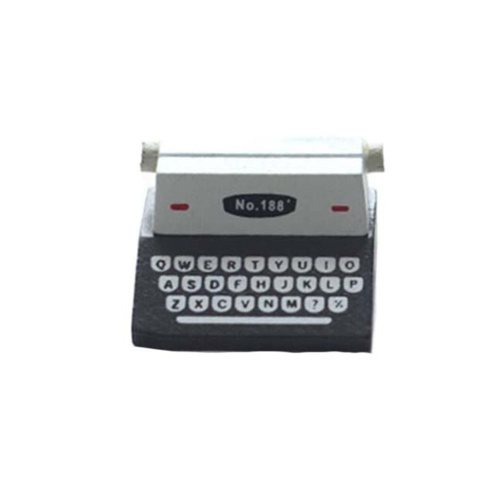 Wood Table Stand Card Holder Typewriter Shape Desktop Ornament Creative Photo Clips Holder  School