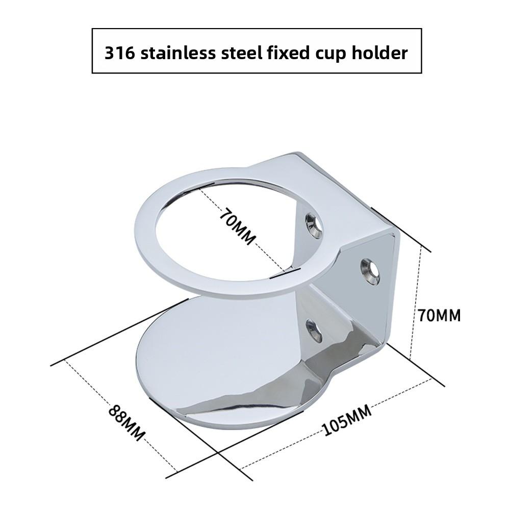 Boat Accessories Stainless Steel Folding Cup Drink Holder for Marine Yacht Truck RV Elevating Desk Drink Holder Ashtray Cup