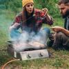 Gas Plancha Barbecue Grill with 2 Stainless Steel Burner, 6kW