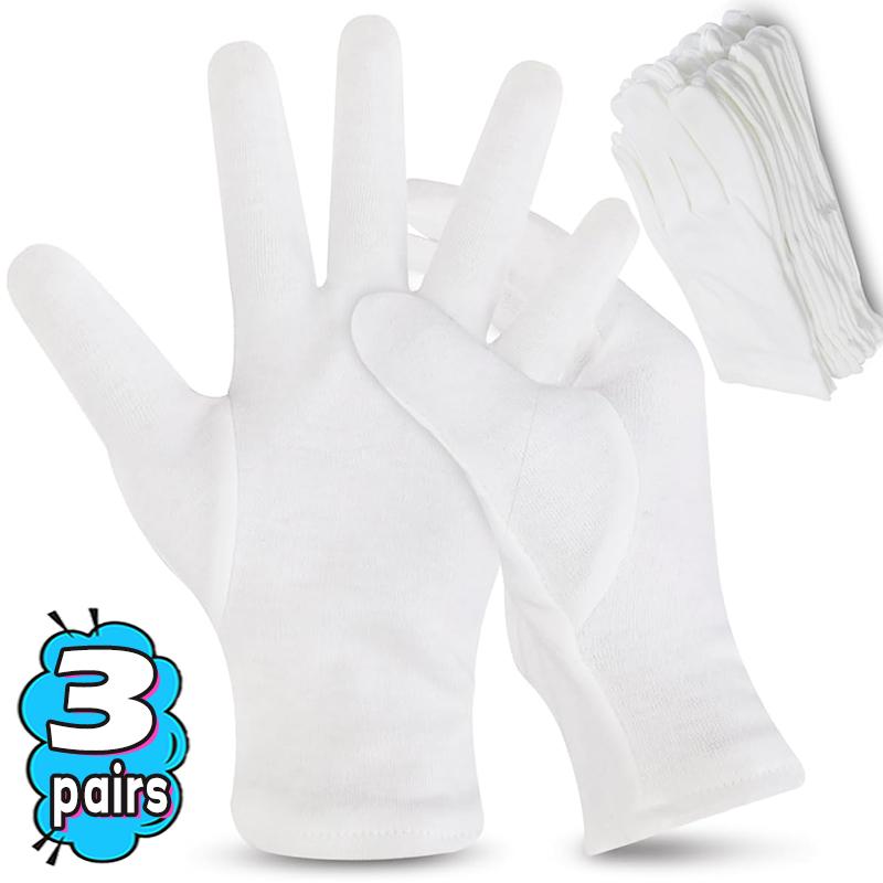 1-30pairs White Cotton Work Gloves Dry Hands Handling Film SPA Gloves Ceremonial High Stretch Gloves Household Cleaning Tools