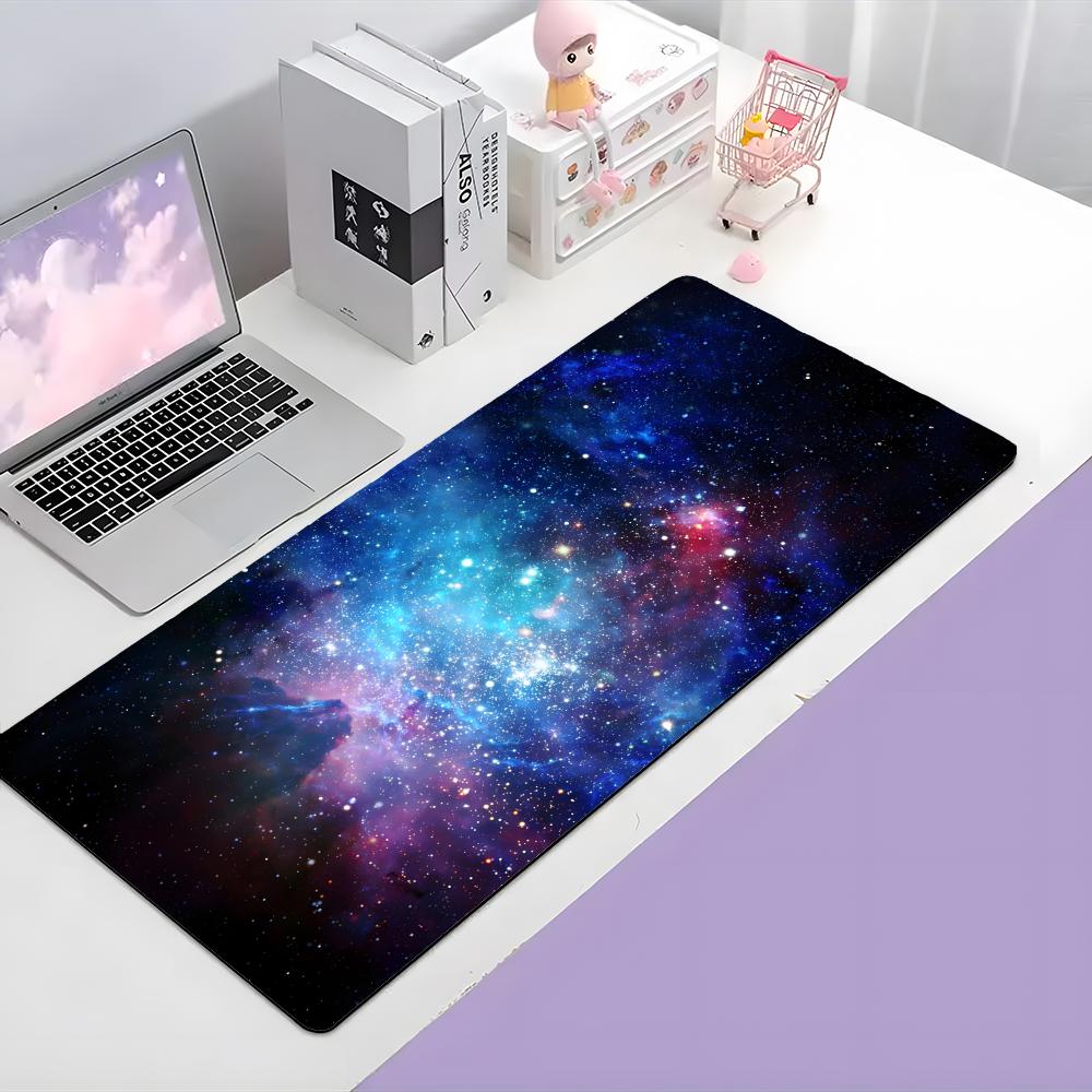 Galaxy Vast Beautiful Space Art Mouse Pad Large Gaming Mousepad With Thick Stitched Edge NonSlip Desk Mat