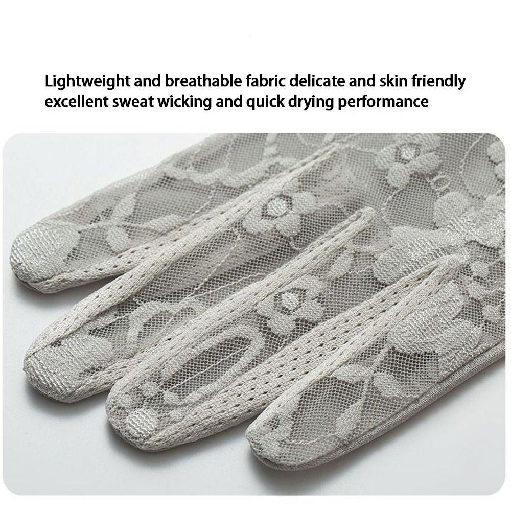 Anti-UV Women Gloves Thin Lace Sunscreen Gloves New Mittens Outdoor Riding