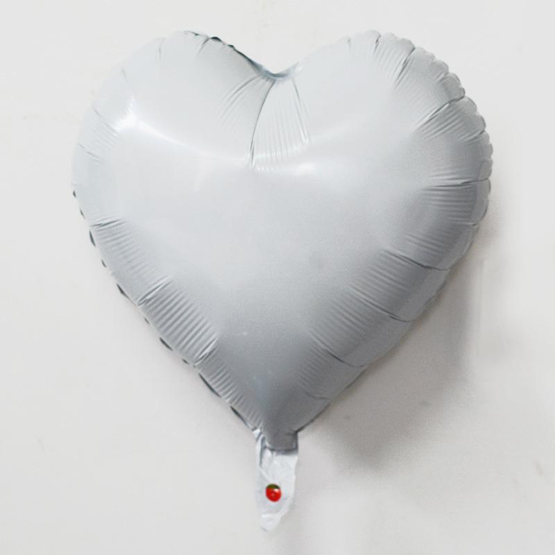 

18-Inch Love Aluminum Film Balloon Monochrome Wedding Valentine S Day Decoration Products Light Board Heart-Shaped Balloon Wedding Room Arrangement white love