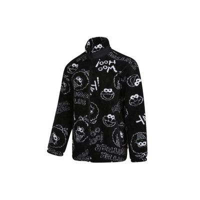 adidas Neo X Sesame Street Full Print Fleece Long Sleeve Jacket Unisex Jacket Black HD7299