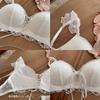Laisve Super Bra and Panty and Sexy Lingerie with Ruffled Shoulder Perfect for Junior High School Size L Push-Up Set, 2-Piece Set, Moisture-Wicking