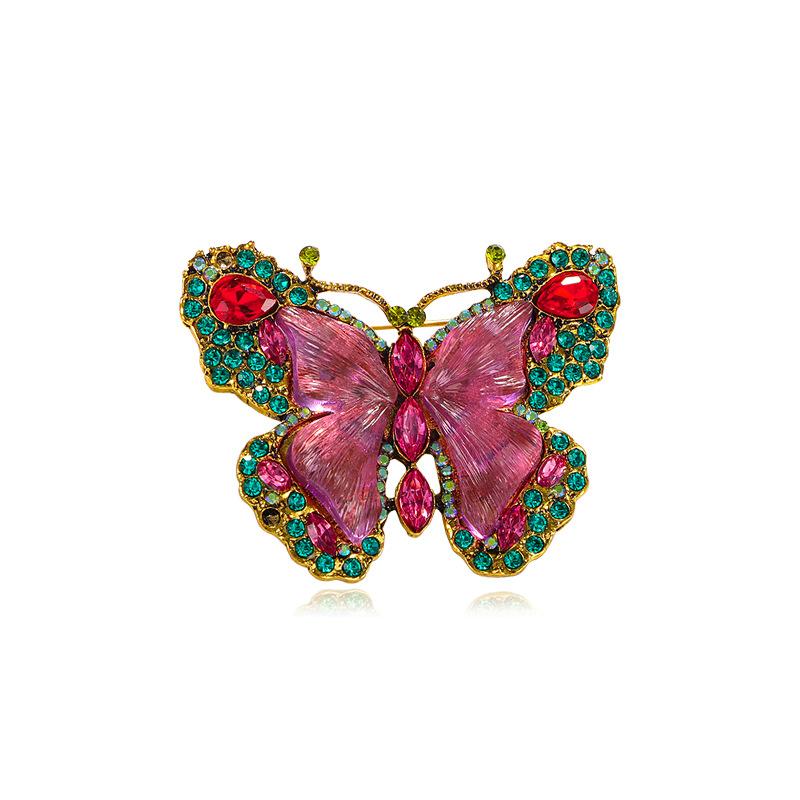

Crystal Butterfly Brooch Animal Insect Womens Corsage Pin for Women Accessories