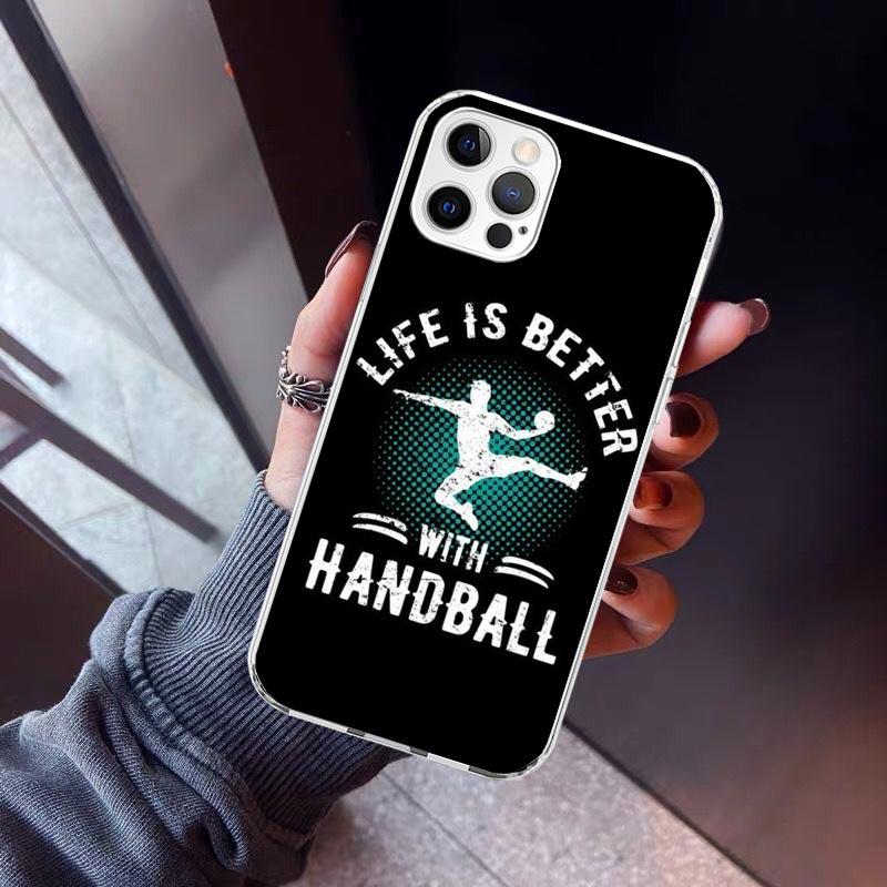 Handball Sport Phone Case For iPhone 17 Air 11 13 Mini 14 15 Plus 16 12 Pro Max 16E SE 7 8 Pattern Soft TPU Back Cover 17 Air 1